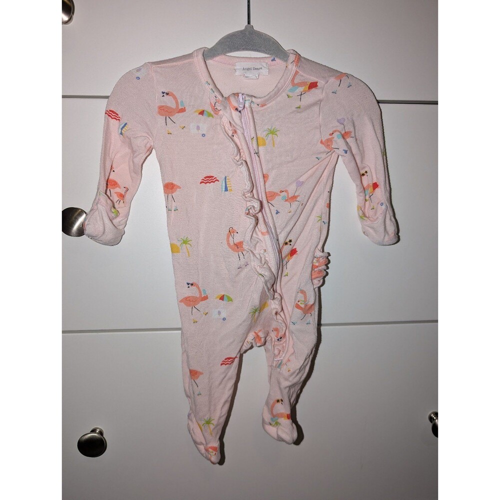 Angel Dear Flamingo Footed Zippy Newborn